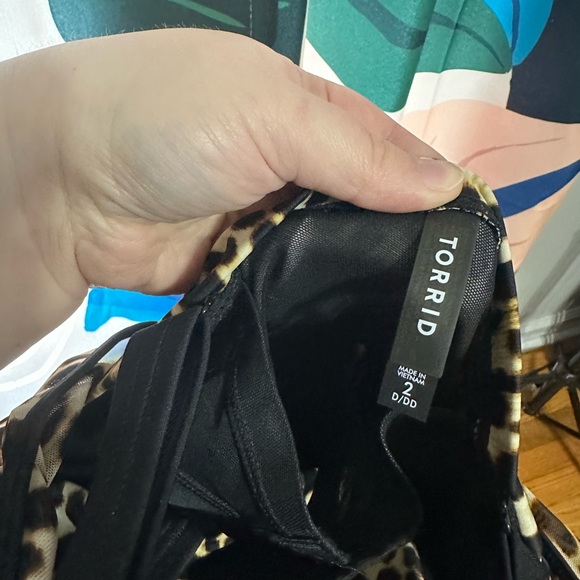 Torrid Animal Print swim dress built in bra 2X D/DD - Picture 8 of 11